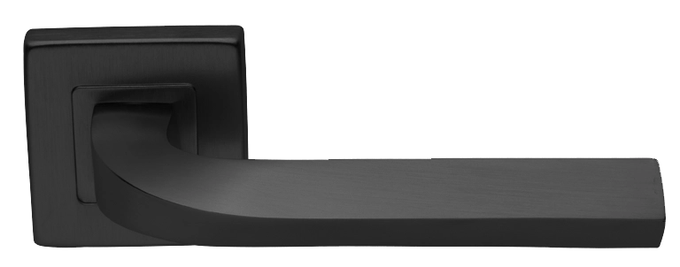 Ручка дверная TENDER S3 NERO раздельная на квадратной розетке, цвет - черный фото купить Ростов-на-Дону