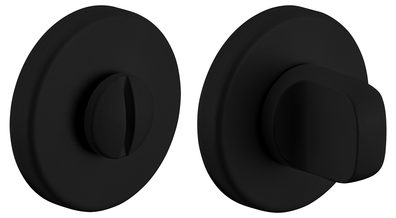 Завертка сантехническая LUX-WC-R5 NERO-ST, цвет - черный soft-touch фото купить Ростов-на-Дону