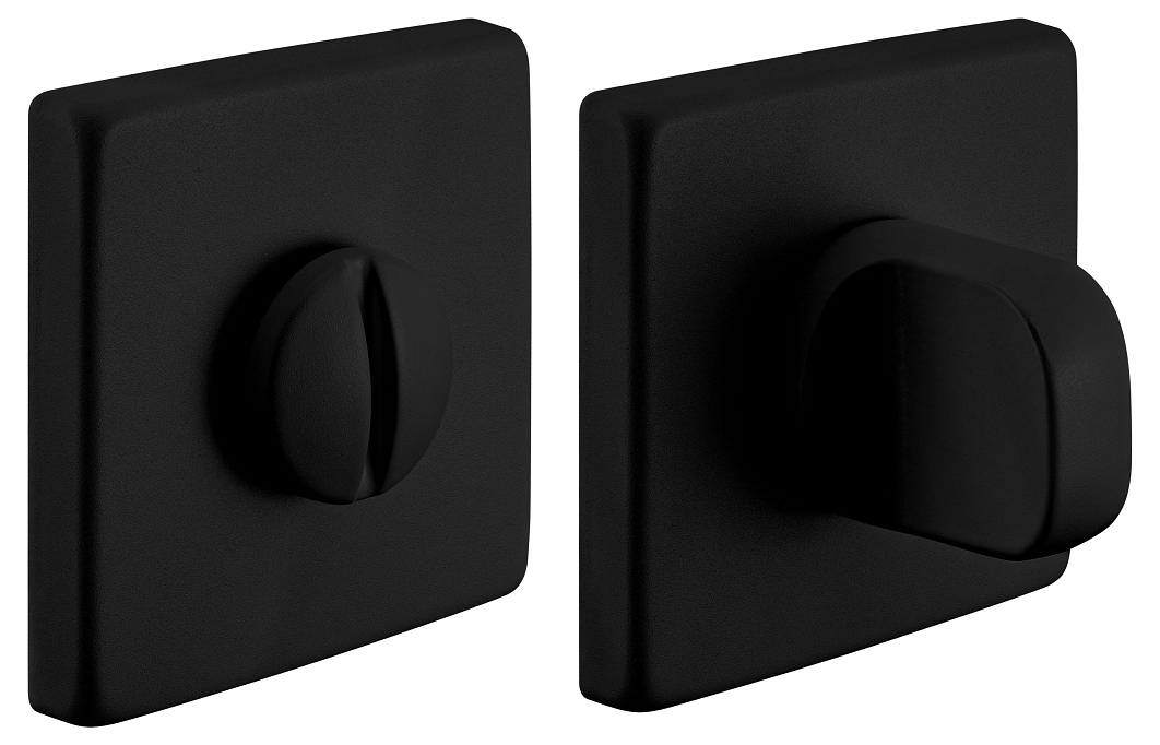 Завертка дверная LUX-WC-S5 NERO-ST, цвет - черный soft-touch фото купить Ростов-на-Дону