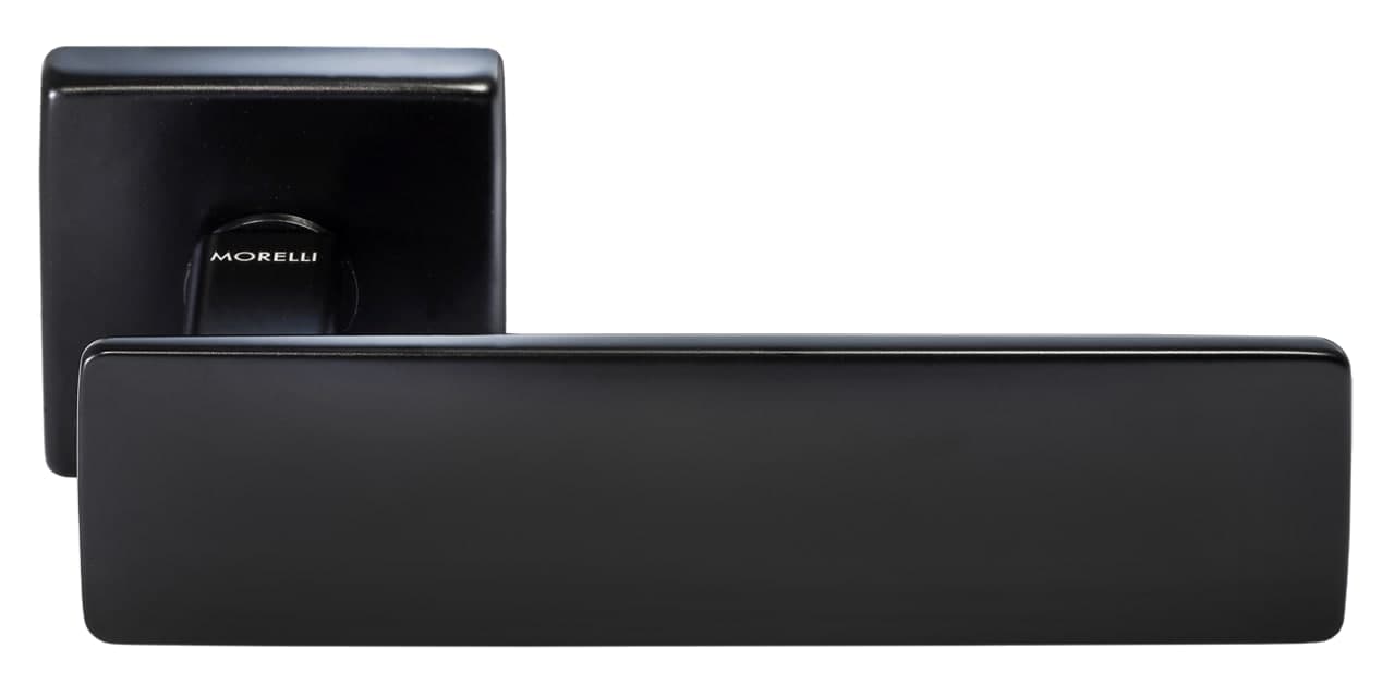 Ручка дверная SPACE S5 NERO-ST на квадратной розетке, цвет - черный soft-touch фото купить Ростов-на-Дону