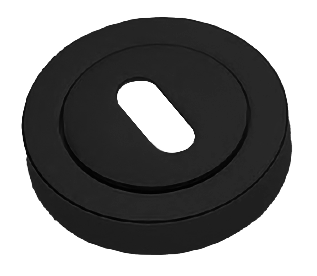 Накладка на ключевой цилиндр LUX-FK-R2 NERO на круглой розетке под ключ буратино, цвет - черный фото купить Ростов-на-Дону