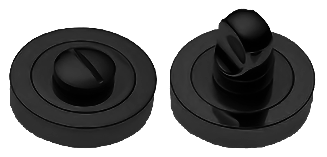 Завертка сантехническая LUX-WC-R4-LU NERO на круглой розетке, цвет  - черный фото купить Ростов-на-Дону