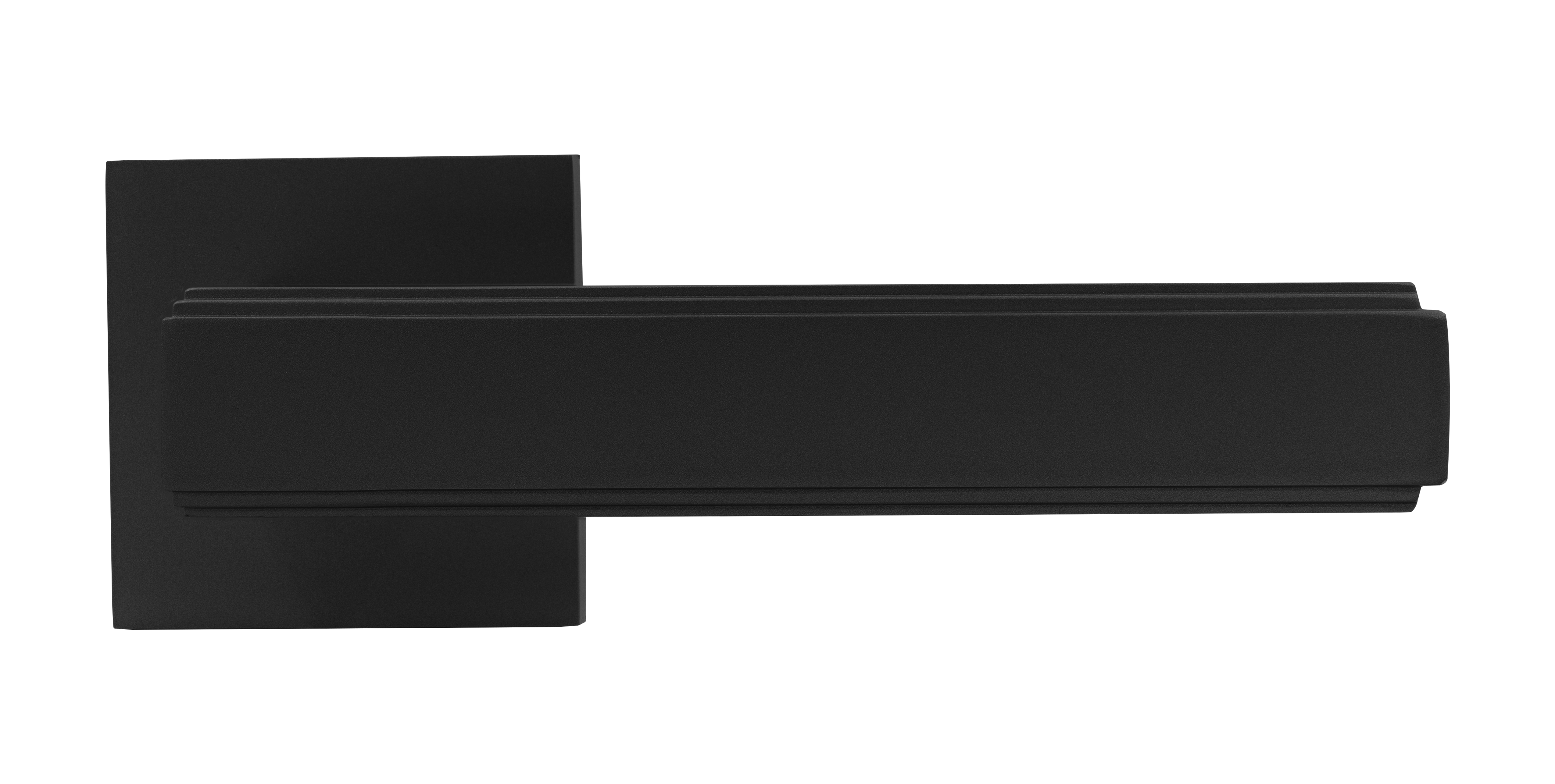 Ручка дверная MH-64-S6 BL STEPS на квадратной розетке 6 мм, цвет черный фото купить в Ростове-на-Дону