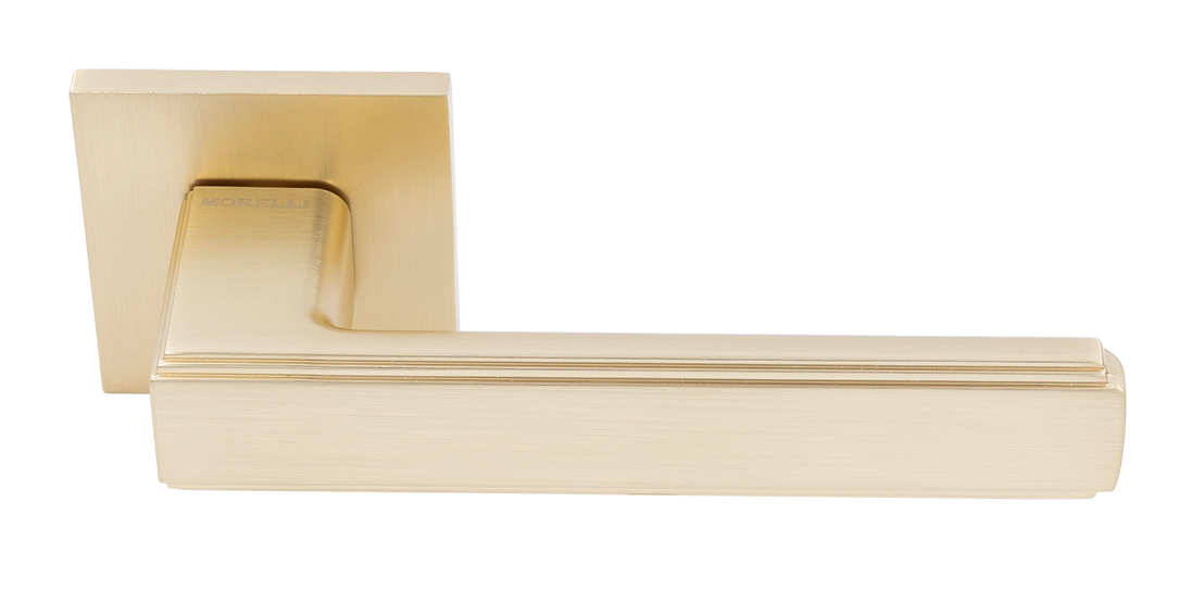 Ручка дверная MH-64-S6 MSG STEPS на квадратной розетке 6 мм, цвет матовое сатинированное золото фото купить Ростов-на-Дону