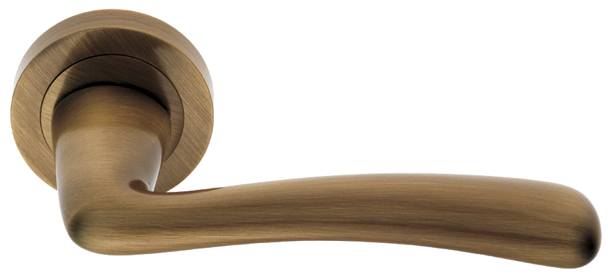Ручка дверная COCKATOO R2 BGO раздельная на круглой розетке, цвет - матовая бронза фото купить в Ростове-на-Дону