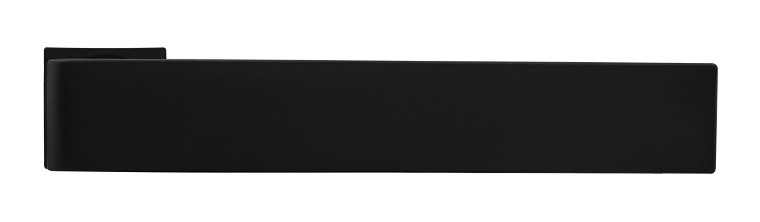Ручка дверная HORIZONT-SM NERO-ST с невидимой квадратной розеткой, цвет черный soft-touch, ЦАМ фото купить в Ростове-на-Дону