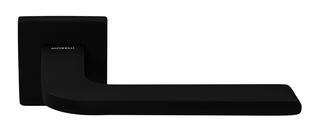 Ручка дверная SPUTNIK S5 NERO-ST на квадратной розетке, цвет черный soft-touch, ЦАМ фото купить в Ростове-на-Дону