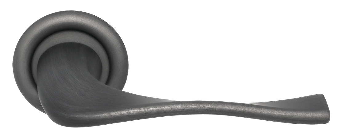 Ручка дверная SKYSCRAPER R7 SST на круглой розетке, цвет Летняя гроза/Summer Storm фото фурнитура Ростов-на-Дону