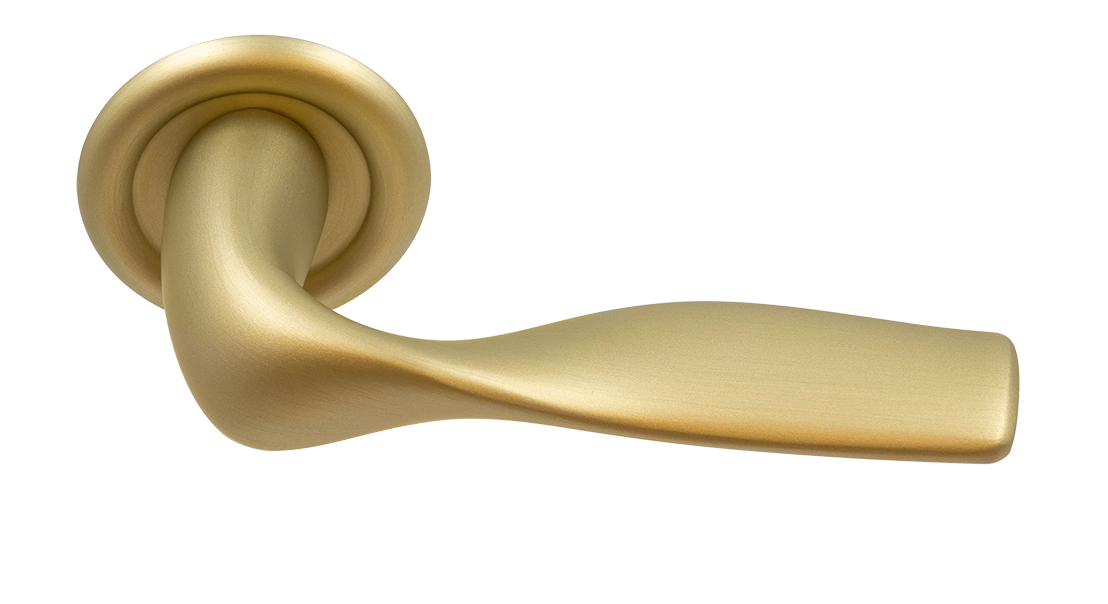 Ручка дверная LVB R7 AH на круглой розетке, цвет Осенний мёд/Autumn Honey фото купить Ростов-на-Дону