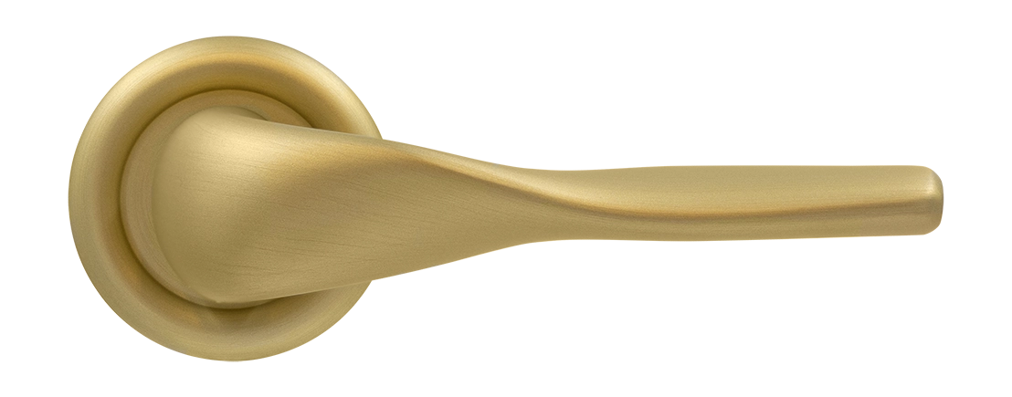 Ручка дверная LVB R7 AH на круглой розетке, цвет Осенний мёд/Autumn Honey фото купить в Ростове-на-Дону