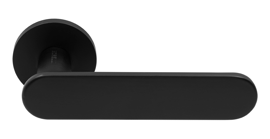 Ручка дверная MH-65-R6 R6 SEMPIONE BL на круглой розетке, цвет черный фото купить Ростов-на-Дону