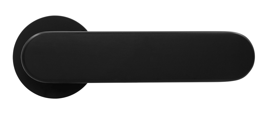 Ручка дверная MH-65-R6 R6 SEMPIONE BL на круглой розетке, цвет черный фото купить в Ростове-на-Дону