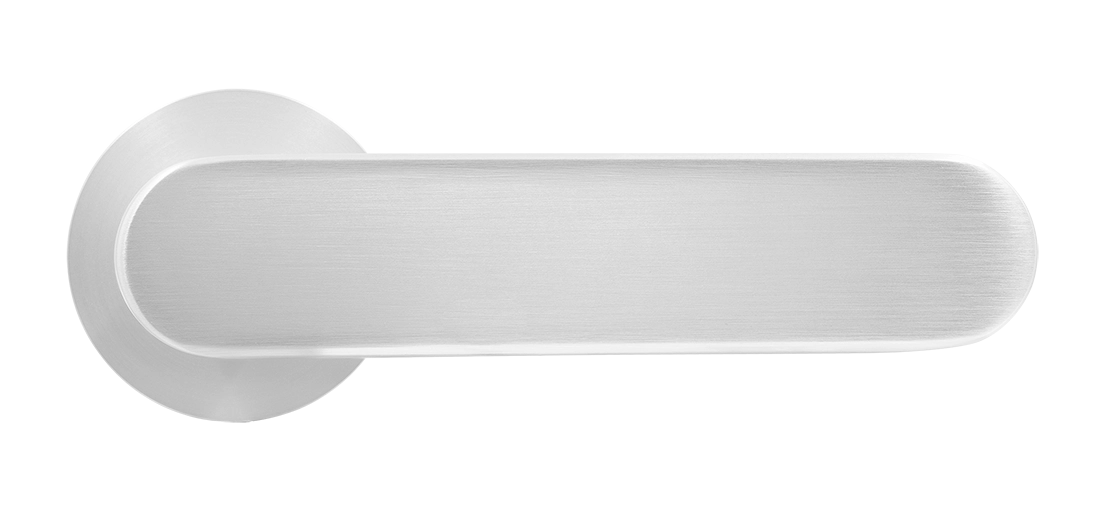 Ручка дверная MH-65-R6 SEMPIONE SC на круглой розетке, цвет матовый хром фото купить в Ростове-на-Дону