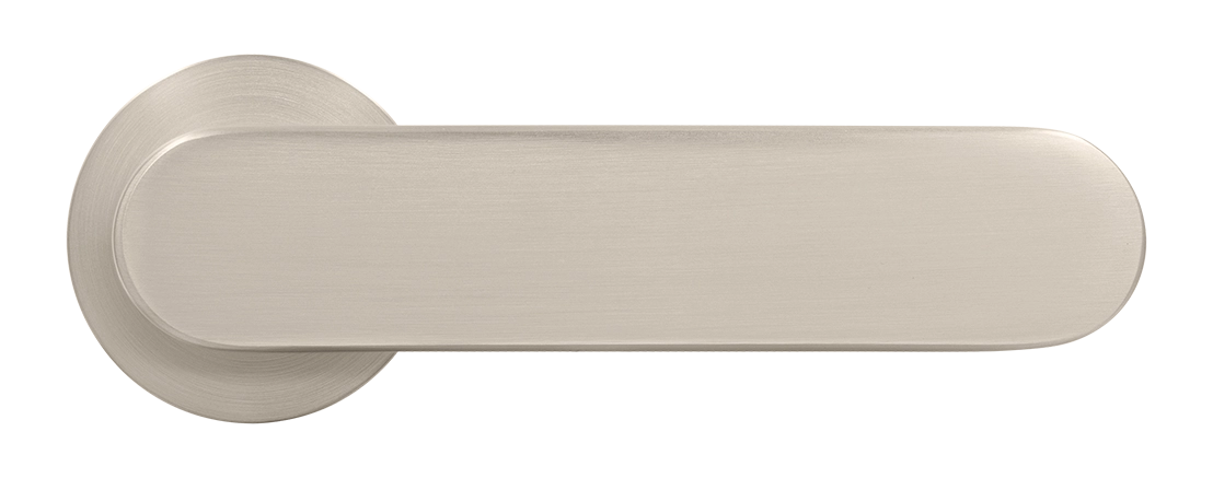 Ручка дверная MH-65-R6 SEMPIONE MSN на круглой розетке, цвет матовый сатинированный никель фото купить в Ростове-на-Дону