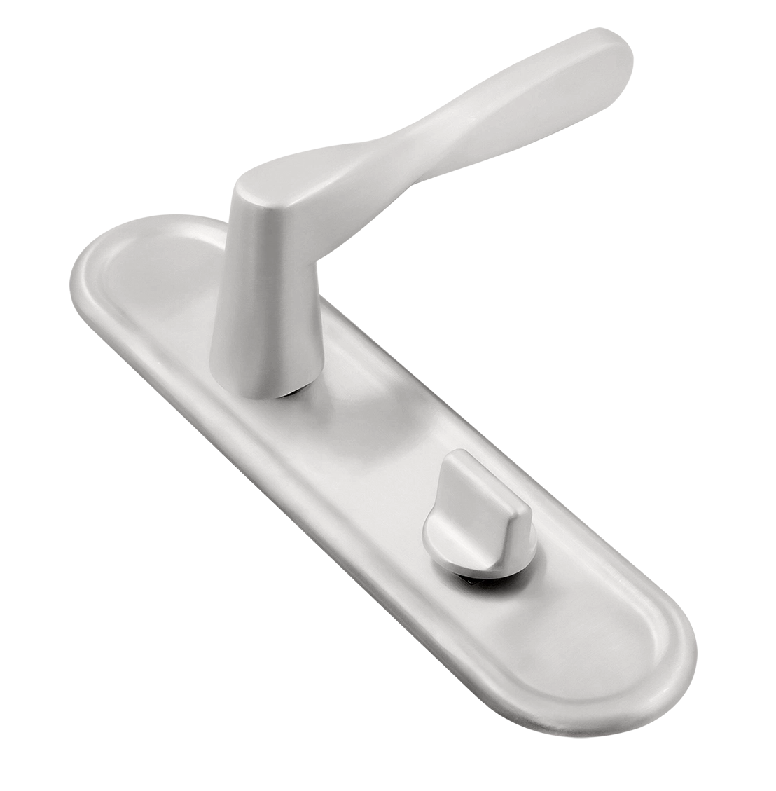 Ручка дверная THE OLYMPICS PLR WC SSW на планке под сантехническую завертку, цвет Стокгольмский снегопад/Stockholm Snowfall фото купить Ростов-на-Дону