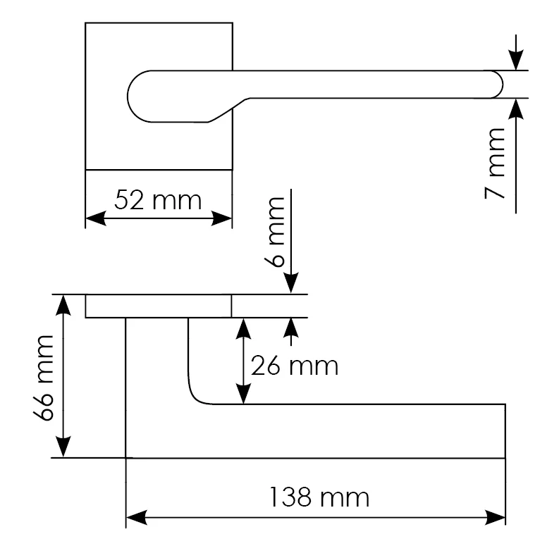 Комплект дверных ручек MH-53-S6 W + защёлка бесшумная M1895 W + петли врезные универсальные MSN 100X70X2.5-4BB W (2шт), цвет белый фото купить в Ростове-на-Дону