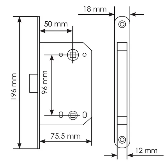 Комплект дверных ручек MH-54-S6 BL с заверткой MH-WC-S6 BL + замок M1895 BL, цвет черный фото дверная фурнитура Ростов-на-Дону