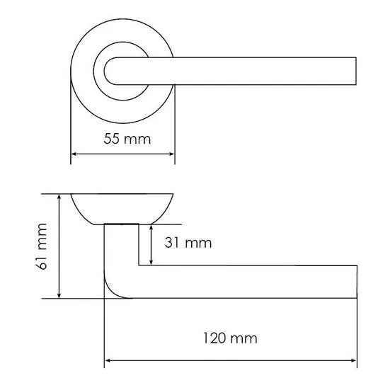 Комплект дверных ручек MH-03 BL с заверткой MH-WC BL + магнитный замок M1895 BL, цвет черный  фотомореллиРостов-на-Дону