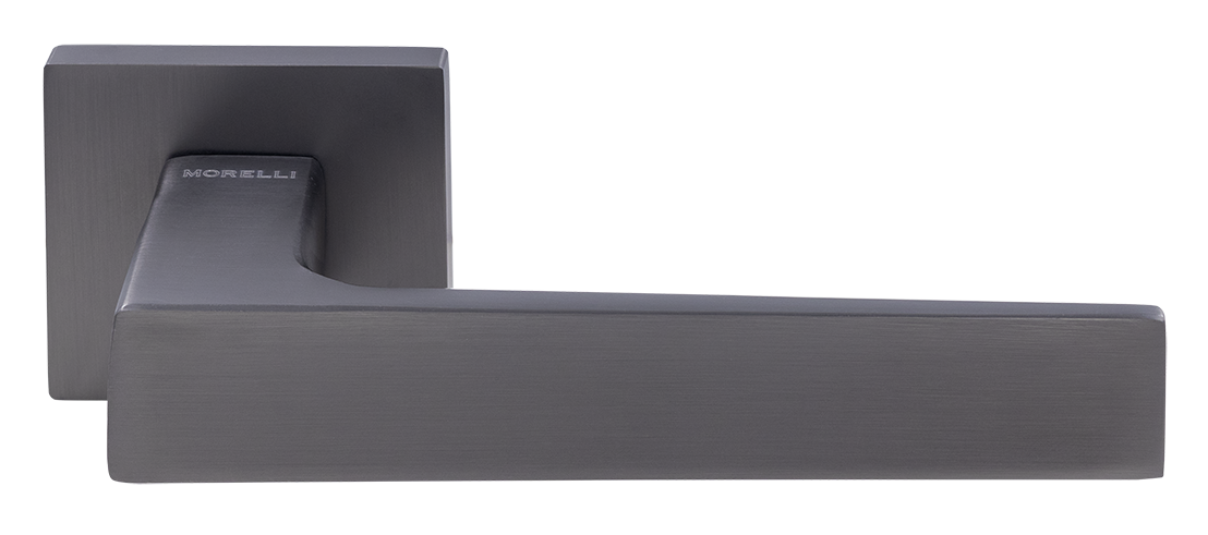 Ручка дверная MIRA  MH-54-S6 GR раздельная на квадратной розетке, цвет графит, ЦАМ фото купить Ростов-на-Дону