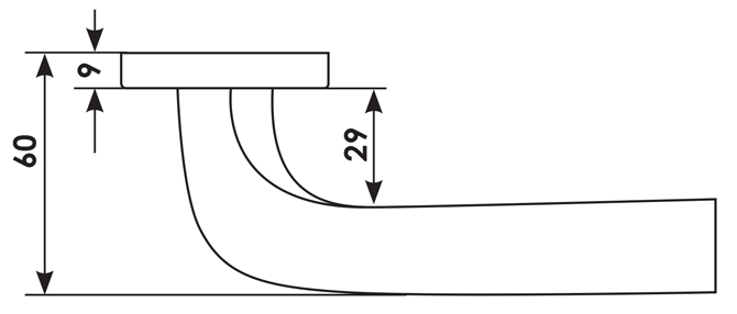 Ручка дверная COMETA R5 NIS раздельная на круглой розетке, цвет - матовый никель, ЦАМ фото фурнитура Ростов-на-Дону