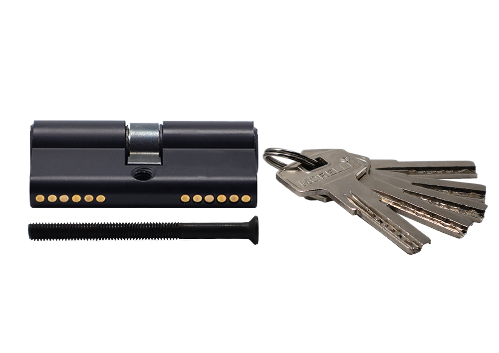 Ключевой цилиндр высокой секретности HS 60C BL (60мм), цвет - черный фото купить в Ростове-на-Дону