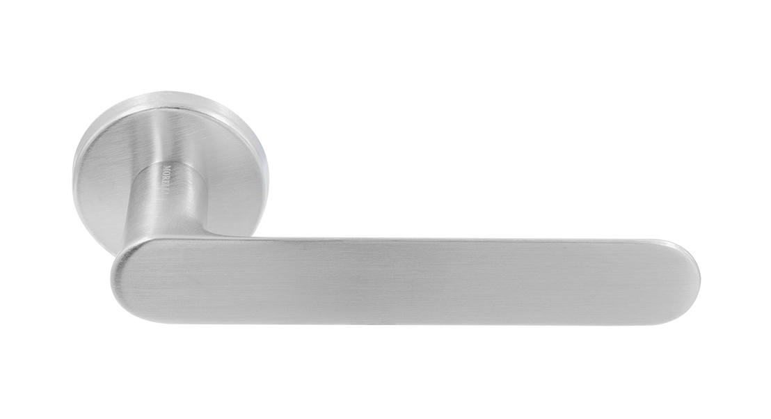 Ручка дверная LE BOAT R5 CSA раздельная на круглой розетке, цвет матовое матовый хром, латунь фото купить Ростов-на-Дону