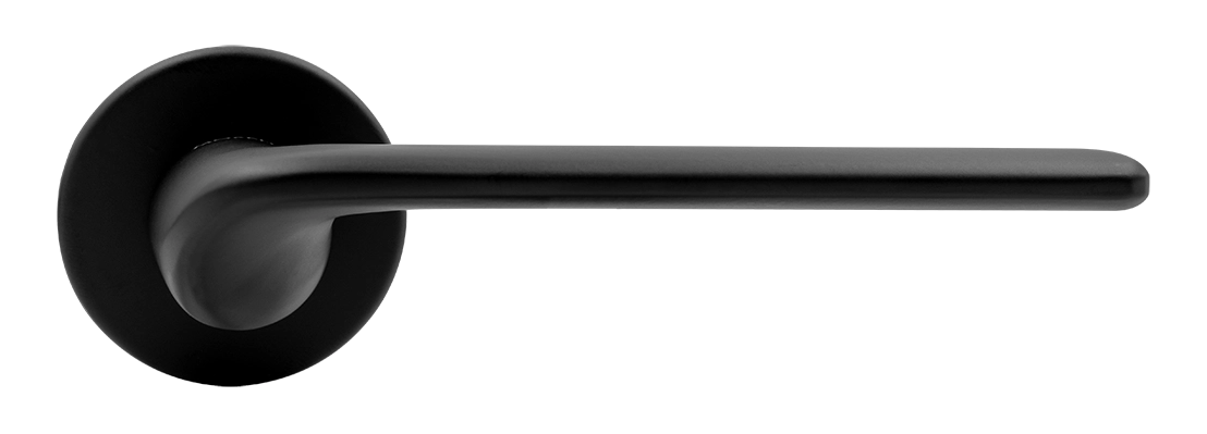 Ручка дверная TOMORROW R5 NERO-ST на круглой розетке, цвет черный soft-touch, ЦАМ фото купить в Ростове-на-Дону