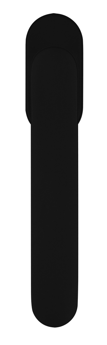 Ручка оконная LE BOAT W1 NERO-ST на прямоугольной розетке, цвет черный soft-touch, латунь фото купить в Ростове-на-Дону