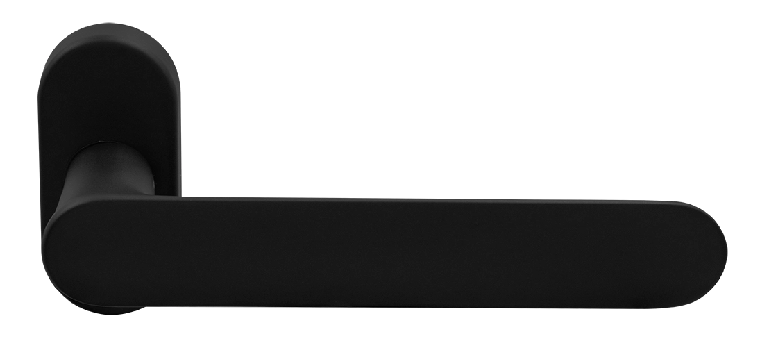 Ручка оконная LE BOAT W1 NERO-ST на прямоугольной розетке, цвет черный soft-touch, латунь фото morelli Ростов-на-Дону
