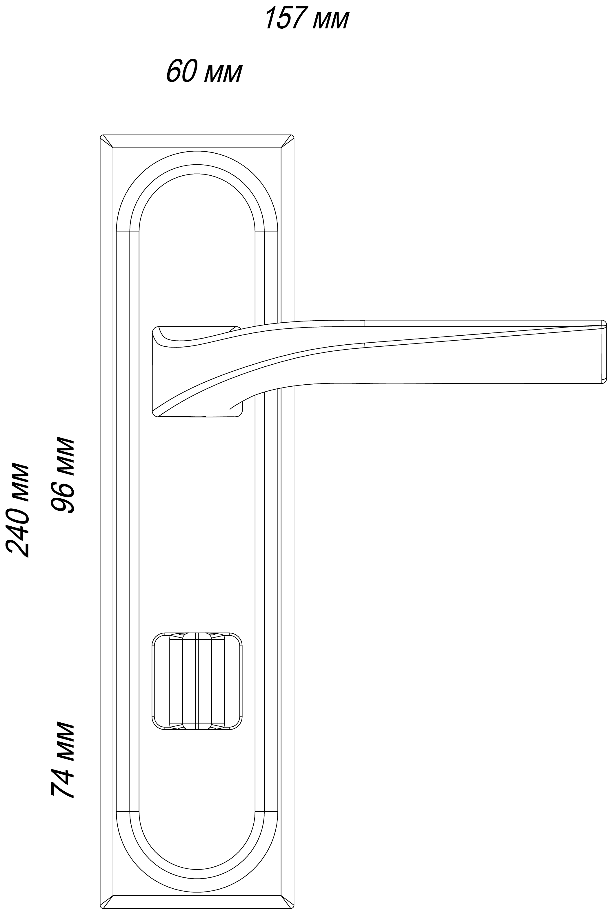 Ручка дверная WD CONCERT HALL PLS WF на планке, цвет Зимняя стужа/Winter Frost фото фурнитура Ростов-на-Дону