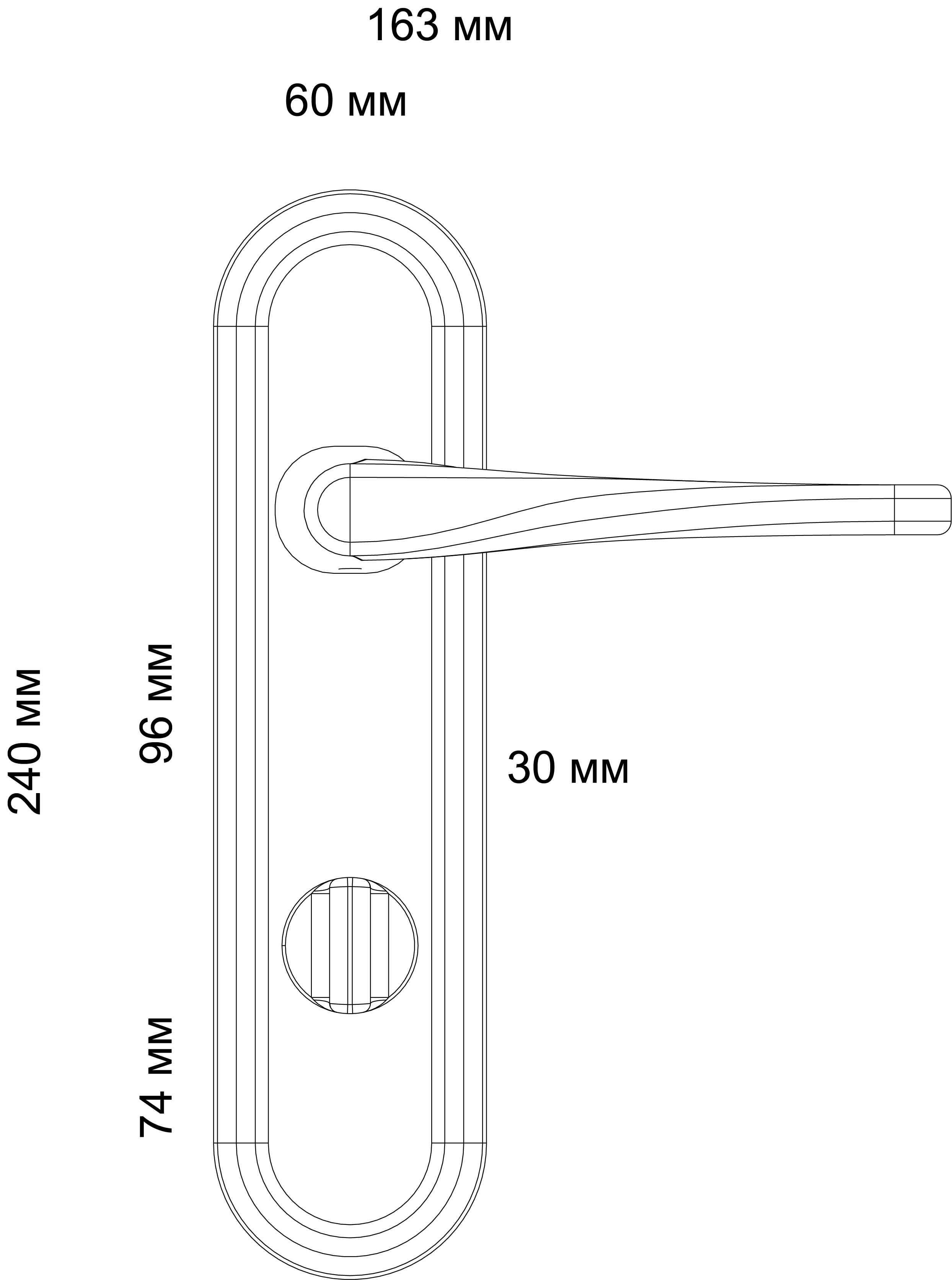 Ручка дверная THE OLYMPICS PLR WF на планке, цвет Зимняя стужа/Winter Frost фото фурнитура Ростов-на-Дону