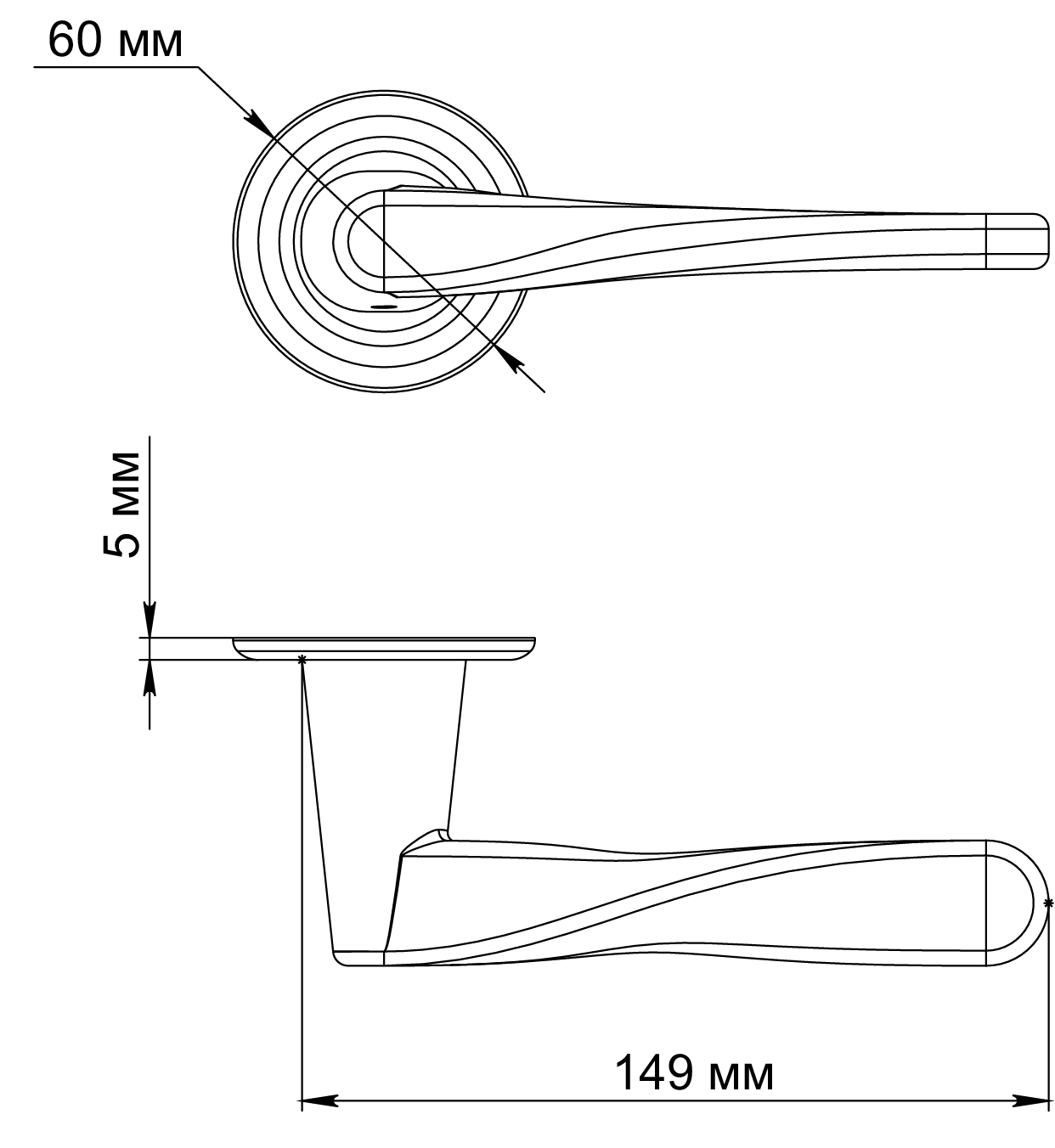 Ручка дверная THE OLYMPICS R7 SMI на круглой розетке, цвет Весенняя дымка/Spring Mist фото фурнитура Ростов-на-Дону