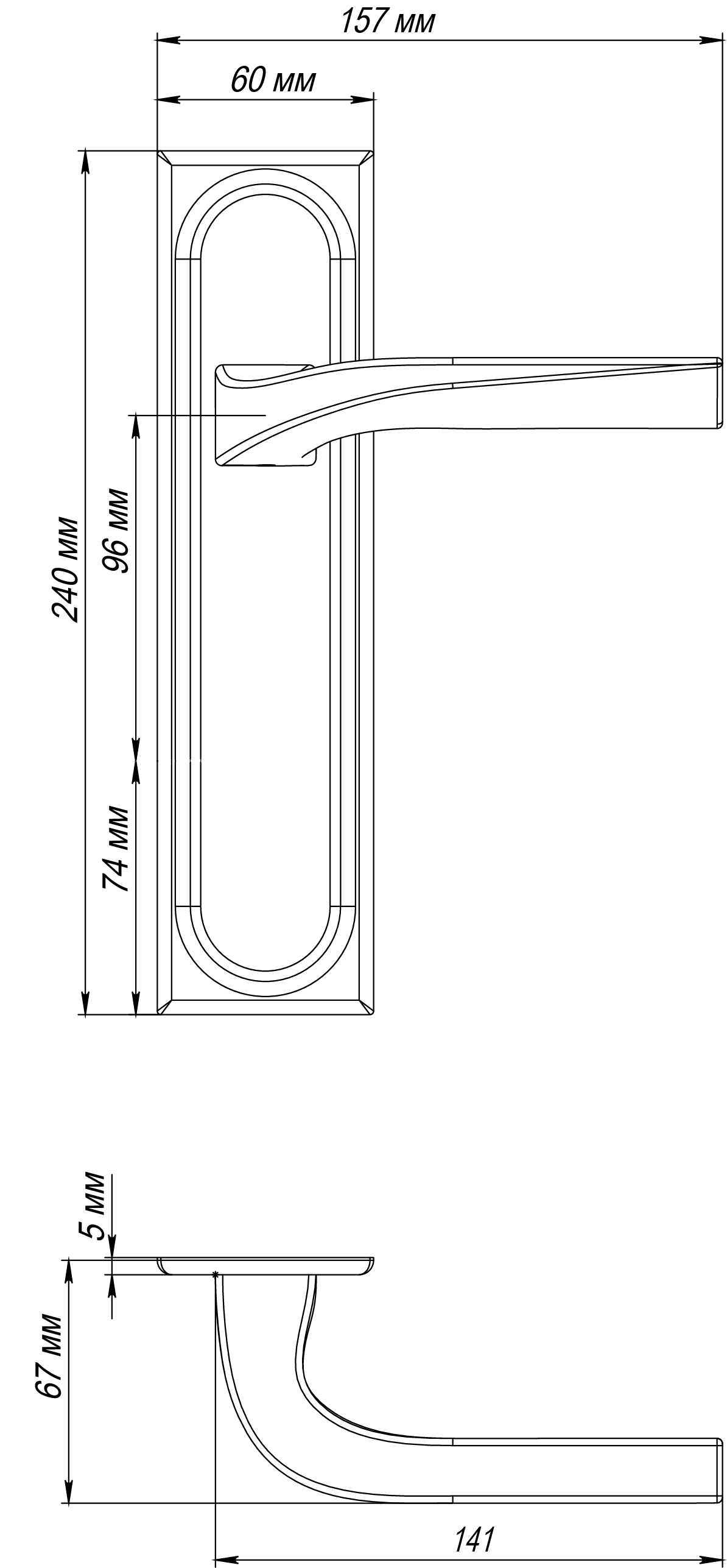 Ручка дверная WD CONCERT HALL PLS AH на планке, цвет Осенний мёд/Autumn Honey фото фурнитура Ростов-на-Дону