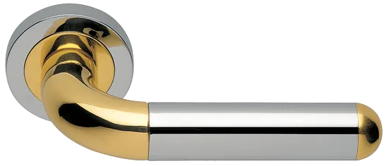 GAVANA R2 COT, ручка дверная, цвет - глянцевый хром/золото фото купить Ростов-на-Дону