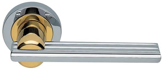 ORCHIDEA R2 COT, ручка дверная, цвет - глянцевый хром/золото фото купить Ростов-на-Дону