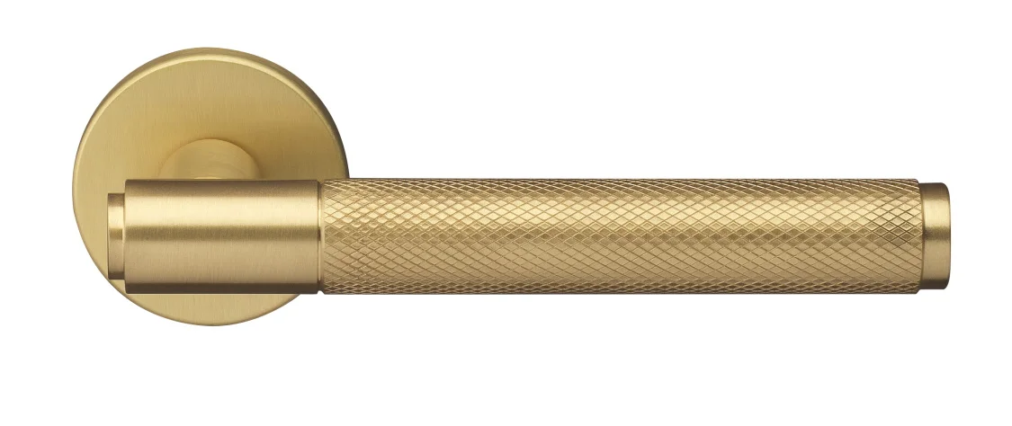 BRIDGE R6 OSA, ручка дверная с усиленной розеткой, цвет -  матовое золото фото купить Ростов-на-Дону