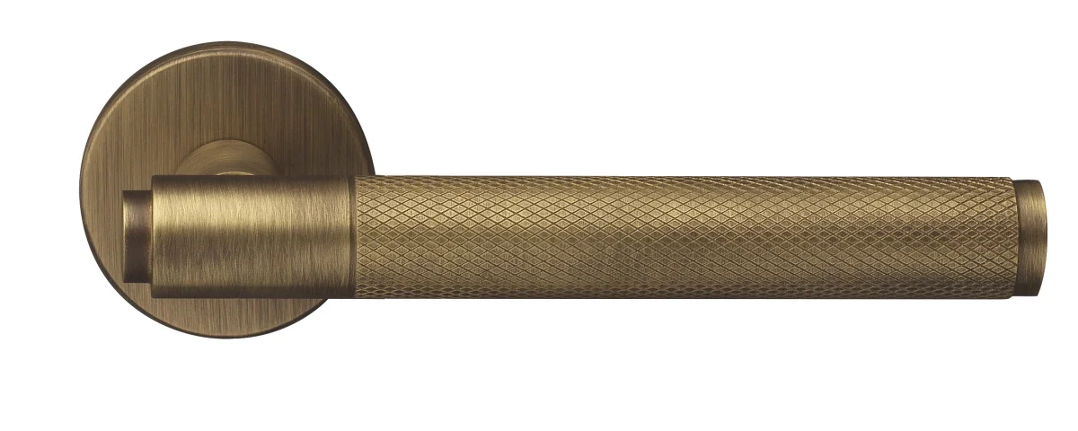 BRIDGE R6 BGO, ручка дверная с усиленной розеткой, цвет -  матовая бронза фото купить Ростов-на-Дону
