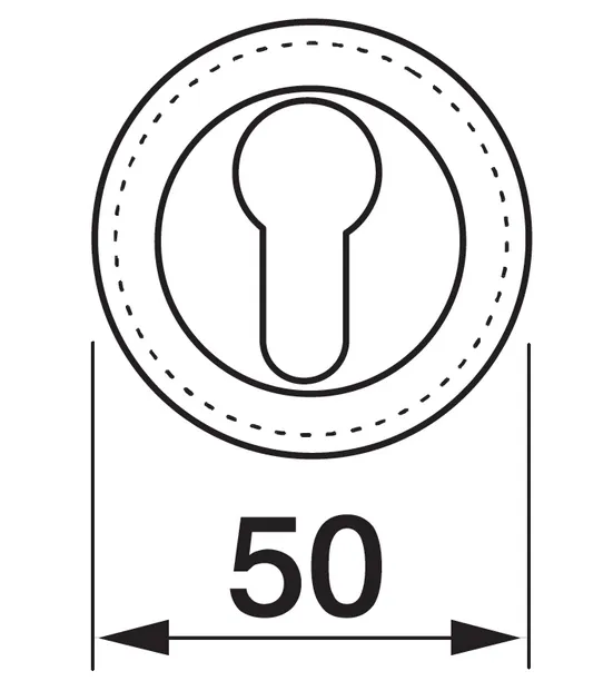 Накладка на замок LUX-KH-R4 OSA круглая под евроцилиндр, цвет матовое золото фото купить в Ростове-на-Дону