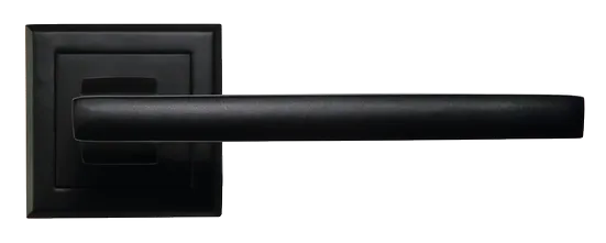 PANTS, ручка дверная на квадратной накладке MH-35 BL-S, цвет - черный фото купить в Ростове-на-Дону