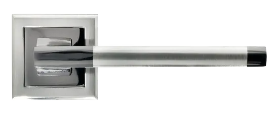 PANTS, ручка дверная MH-35 SN/BN-S, на квадратной накладке, цвет - бел. никель/черн. никель фото купить в Ростове-на-Дону