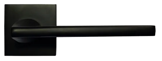 KAFFEE, ручка дверная на квадратной накладке MH-50-S6 BL, цвет - черный фото купить в Ростове-на-Дону
