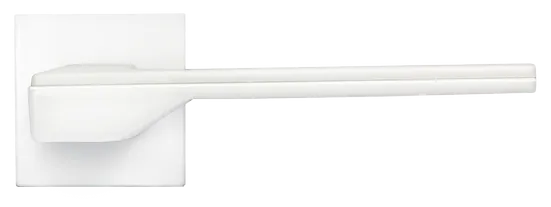 PIERRES, ручка дверная на квадратной накладке MH-49-S6 W, цвет - белый фото купить в Ростове-на-Дону