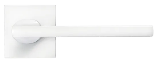 KAFFEE, ручка дверная на квадратной накладке MH-50-S6 W, цвет - белый фото купить в Ростове-на-Дону