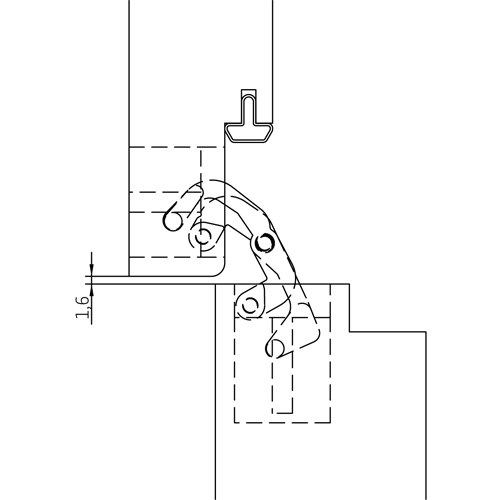 HH-19 B, скрытая петля, цвет - черный фотомореллиРостов-на-Дону