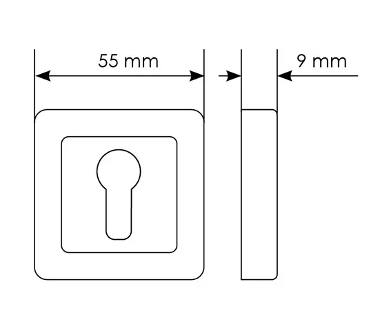 Накладка MH-KH-S55 GR/PC на ключевой цилиндр, цвет графит/хром фото купить в Ростове-на-Дону