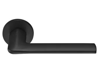 Ручка дверная "OAKA" на круглой розетке 6 мм, MH-61-R6 BL, цвет - чёрный