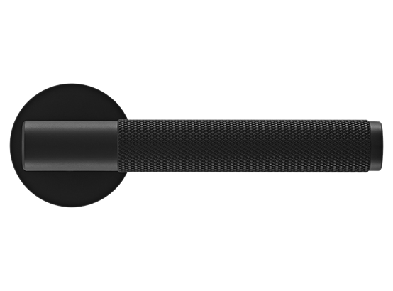 Ручка дверная "AZRIELI" на круглой розетке 6 мм, MH-57-R6T BL, цвет - чёрный фото купить в Ростове-на-Дону