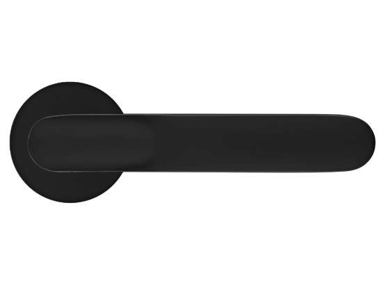Ручка дверная GARAK MH-59-R6 BL раздельная на круглой розетке 6 мм, цвет черный, ЦАМ Light фото купить в Ростове-на-Дону